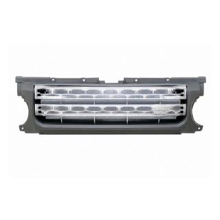 Maska hladilnika – siv okvir / srebrna mrežica Land Rover Discovery III 2004–2009