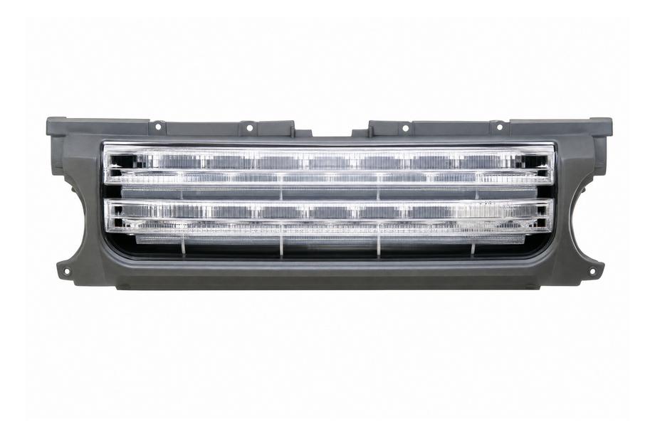 Land Rover Discovery IV 2009–2017 Maska hladilnika – siv okvir / srebrna mrežica Image