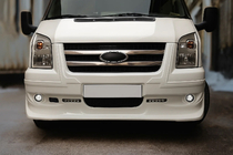 Ford Transit 2000–2014 Okrasna letvica za masko hladilnika (2 kos, nerjavno jeklo) OmsaLine - italijansko nerjavno jeklo fotografija 3