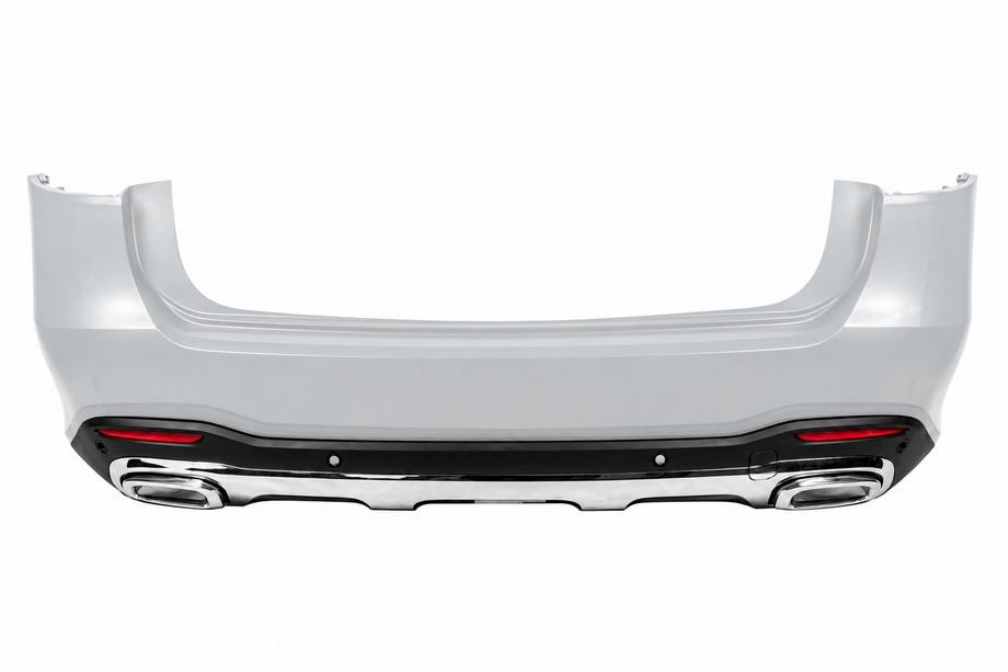 Mercedes GLS X167 2019– Zadnji difuzor GLS450 2025-Design (s kromiranimi zaključki izpuha) Image