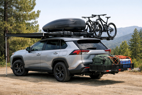 Kaj namestiti na Toyota RAV4 2019+ za dopust in strešni tovor Fotografija 1