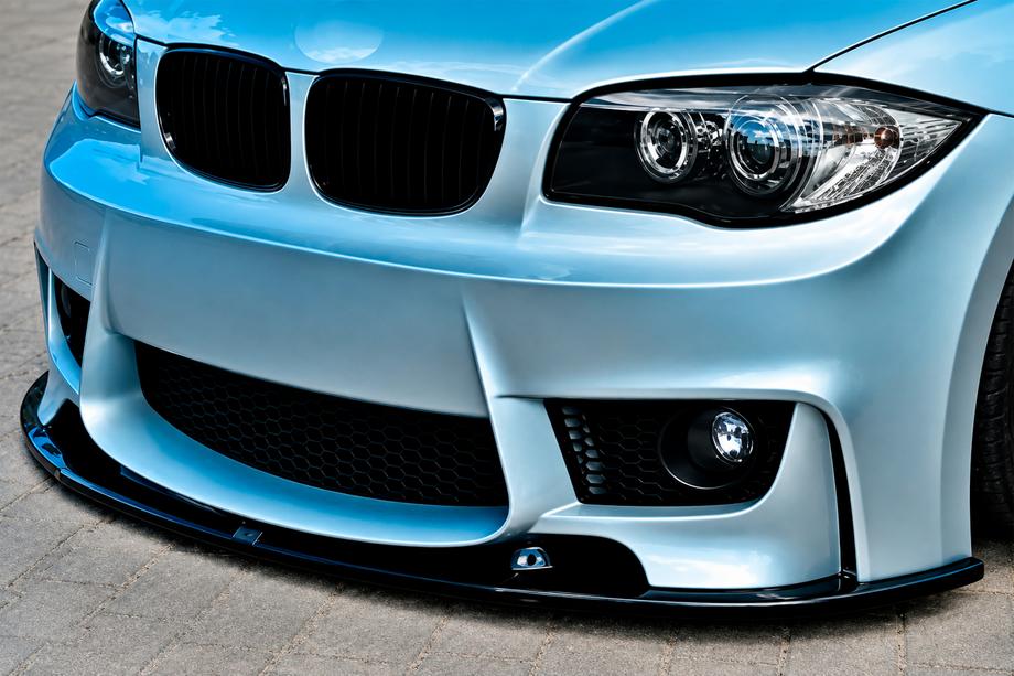 BMW serija 1 E81/E82/E87/E88 2004–2011 Sprednji lip spojler DPT (za 1M E87, 2004-2008, črna visok sijaj) Image