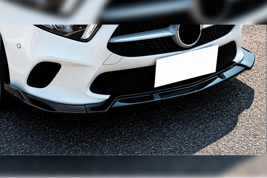 Mercedes A-class W177 2018– Sprednji lip spojler DPT V-1 (črna sijaj) Image
