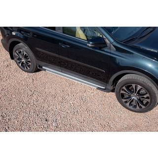 Stranske stopnice OEM V4 Silver (2016-2018, 2 kos, aluminij) Toyota Rav 4 2013–2018 fotografija 1