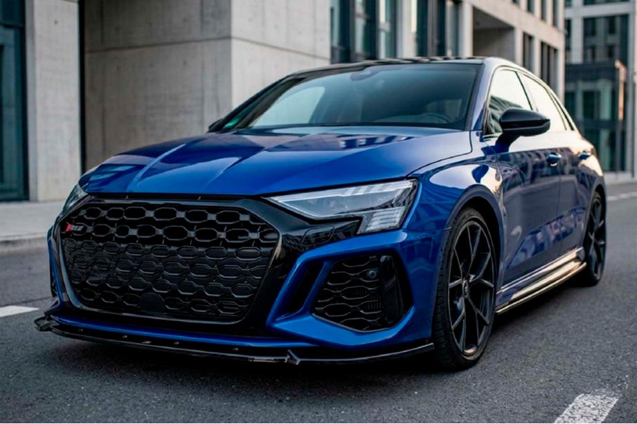 Audi A3 2020– Sprednji lip spojler za sprednji odbijač Lip DPT V2 (za RS3, 2020-2024, sijajno črna) Image