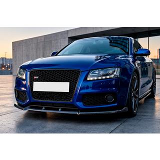 Sprednji lip spojler za odbijač Lip DPT V2 (Za S-Line, 2007-2011, črna sijaj) Audi A5 2007–2015 fotografija 1