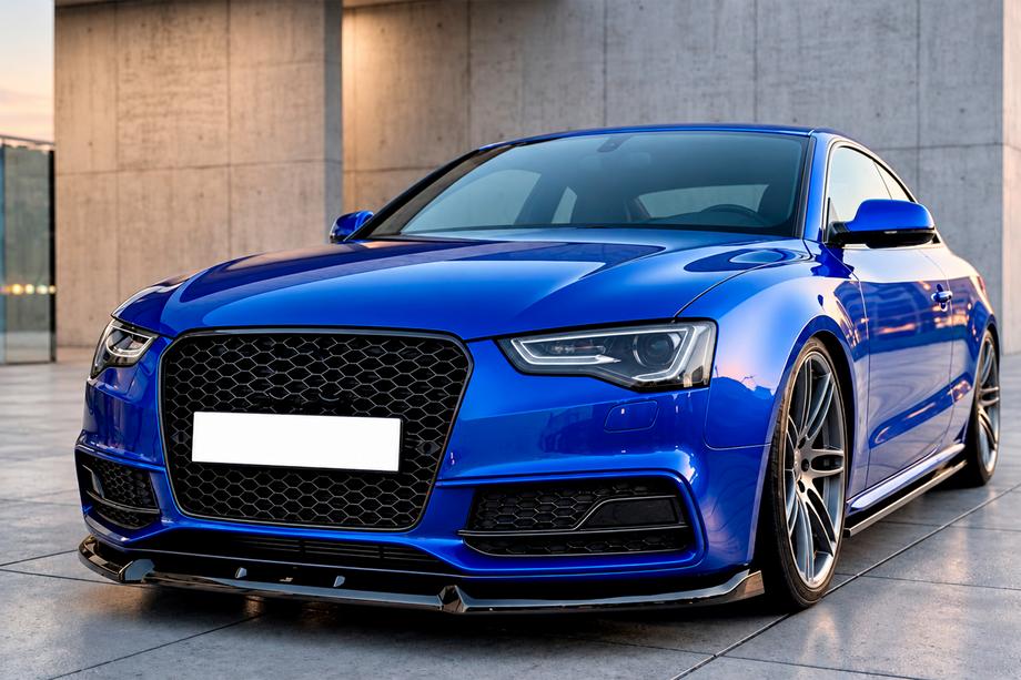 Audi A5 2007–2015 Prednji lip spojler odbijača Lip DPT V3 (2011-2015, sijajno črna) Image