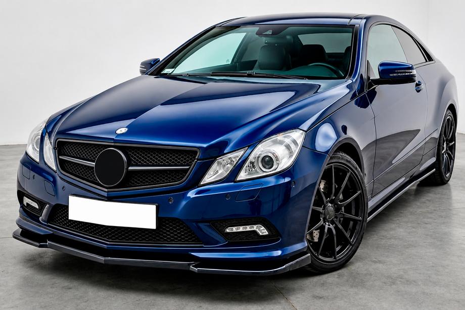 Mercedes razred E kupe C207 2010–2017 Sprednji lip dodatek DPT (za AMG Line, 2010-2012, črna sijaj) Fotografija 1