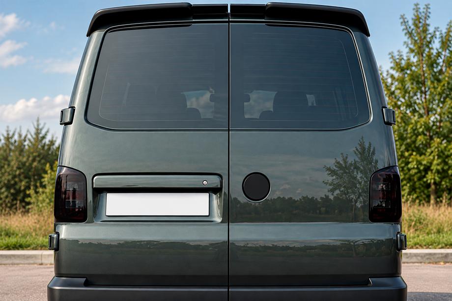 Volkswagen T5 Transporter 2003–2010 Spojler DPT (krilna vrata, črna visok sijaj) Image