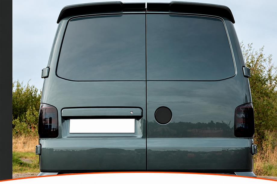 Volkswagen T5 Caravelle 2004–2010 Spojler DPT (krilna vrata, črna visok sijaj) Image