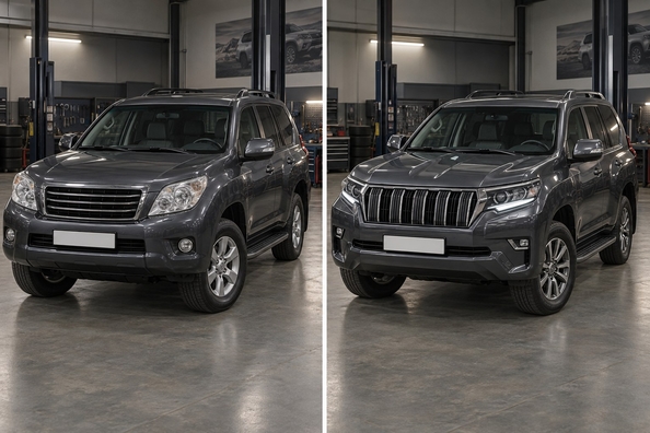Toyota Land Cruiser Prado 150 v slogu prenove 2017+: kompleti in kaj zamenjati