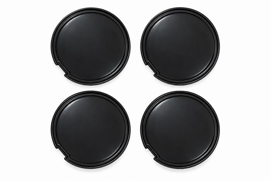 Črni pokrovčki pesta za platišča (56×52 mm, komplet 4) Image