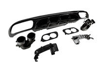 Mercedes Razred E W213 2016–2023 Zadnji difuzor z izpušnimi nastavki E53-Design Black (za Base) fotografija 3