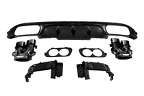 Mercedes Razred E W213 2016–2023 Zadnji difuzor z izpušnimi nastavki E53-Design Black (za Base) fotografija 4