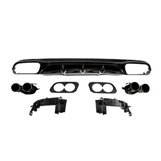 Zadnji difuzor z izpušnimi nastavki E53-Design Black (za Base) Mercedes Razred E W213 2016–2023 fotografija 1