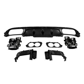 Zadnji difuzor z izpušnimi nastavki E53-Design Black (za Base) Mercedes Razred E W213 2016–2023 fotografija 4