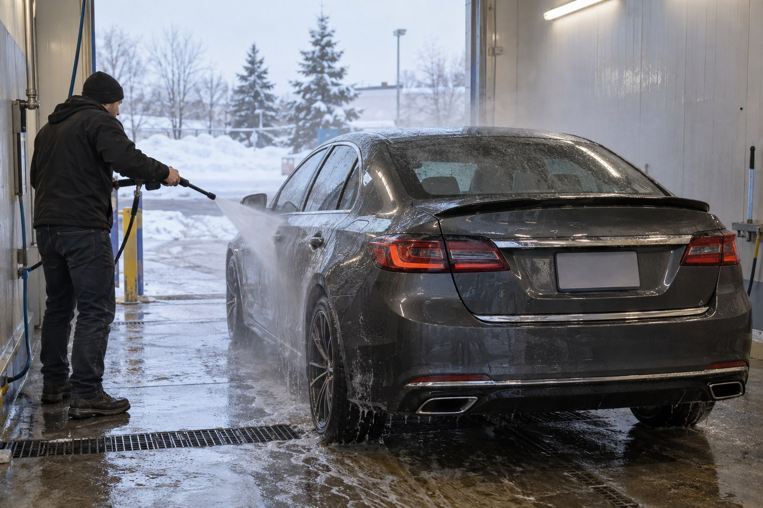 Pranje avta pozimi in tuning: bodykit, krom, spojler — kaj je dovoljeno