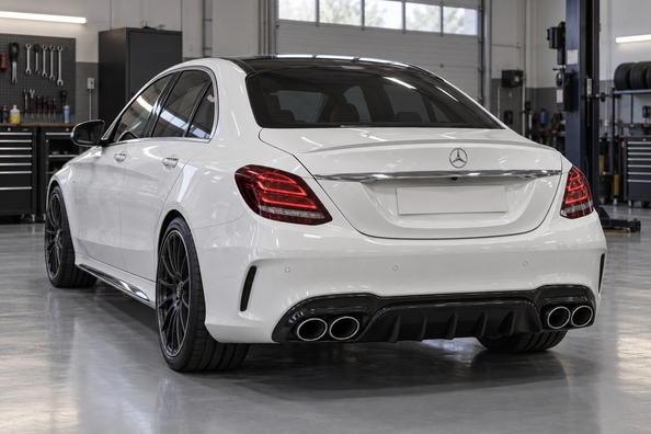 Mercedes C-Class W205 v slogu W206 ali C63 AMG: facelift in body kit – kaj se da vgraditi