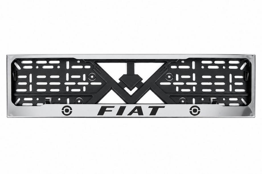 Fiat Kromiran okvir registrske tablice (1 kos, nerjaveče jeklo) Fotografija 1