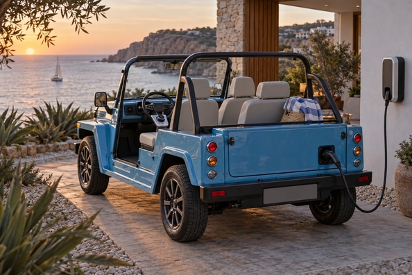 Electric MOKE nove generacije: plažni električni avto z dvojno avtonomijo Fotografija 1