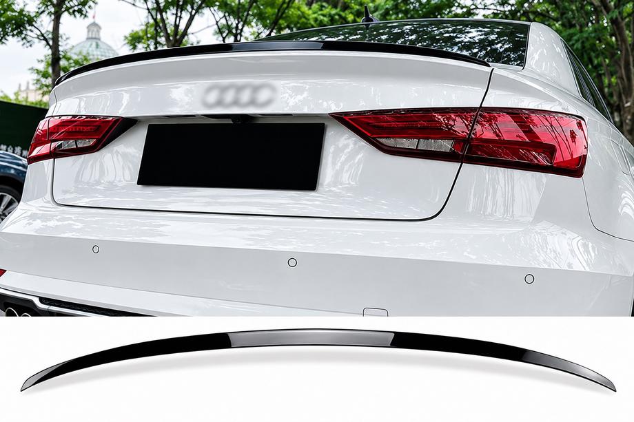Audi A3 2012–2020 Spojler S-Style (za SD, črna visok sijaj) Fotografija 2