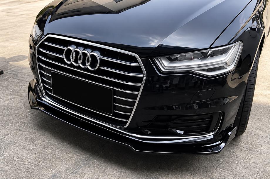 Audi A6 C7 2011–2018 Lip spojler za sprednji odbijac (za Base 2014-2018, ABS) Fotografija 1