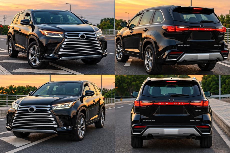 Toyota Highlander 2013–2019 Komplet karoserijskega bodykita v slogu LX600 Fotografija 2