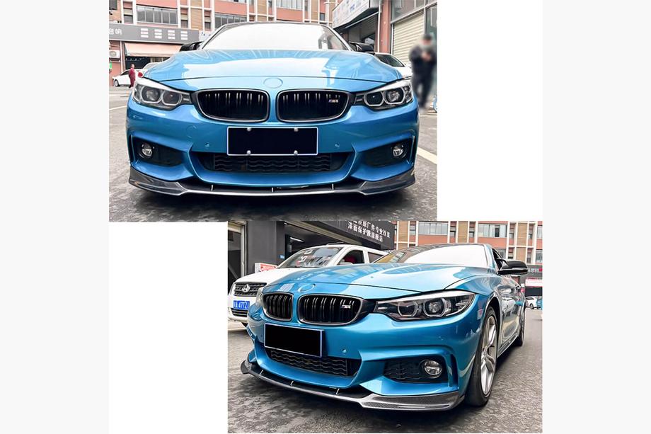 BMW serija 4 F32/F33/F36 2012–2020 Lip spojler sprednjega odbijača Lip V4 (za M-Sport, karbon) Fotografija 2