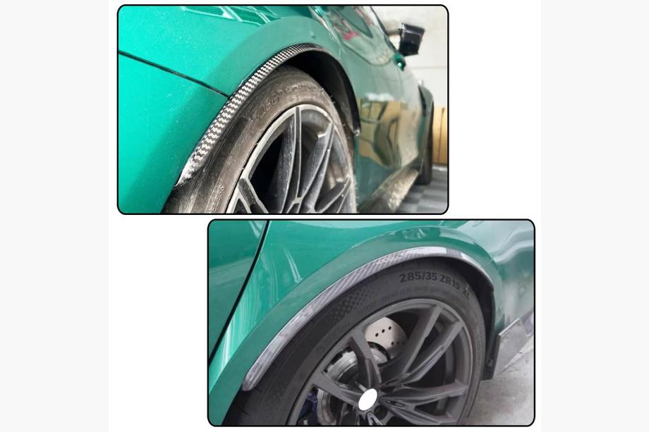 BMW serija 3 G20/G21 2018– Karbon obrobe zadnjih blatniških lokov (za G80) Fotografija 3