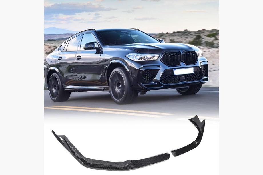 BMW X6 G06 2019–2027 Karbon dodatki za sprednji odbijac Flap (2018-2022, karbon) Fotografija 1