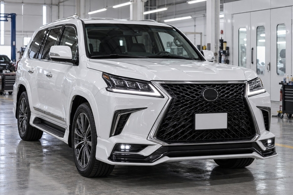 Lexus LX570 2008–2015 v slogu 2016 ali TRD Superior: prenova – kompleti, žarometi in kaj nadgraditi Fotografija 2