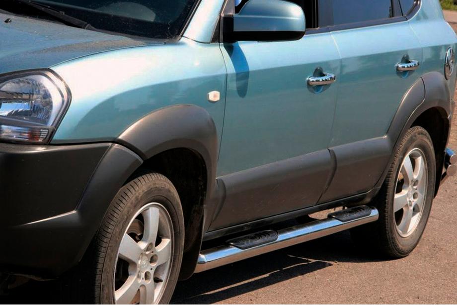 Hyundai Tucson JM 2004– Bočne cevi BB002 (2 kosa, inox) Fotografija 2