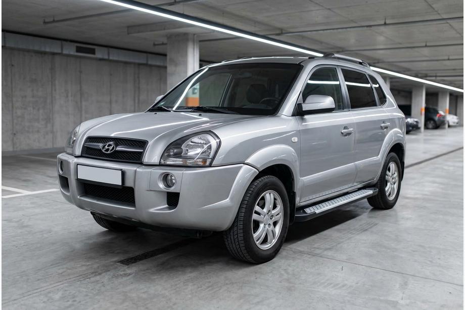 Hyundai Tucson JM 2004– Stranske stopnice Allmond Grey (2 kosa, aluminij) Image