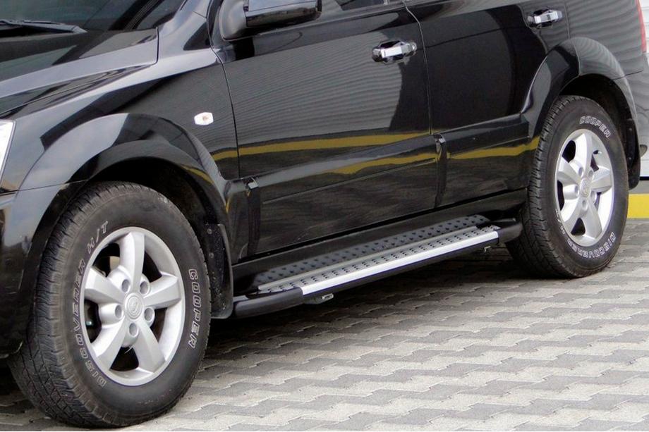 Kia Sorento I BL 2002–2009 Stranske stopnice Allmond Grey (2 kosa, aluminij) Image