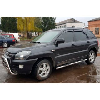 Bočne zaščitne cevi (2 kos, nerjavno jeklo) Kia Sportage 2004–2010 fotografija 1