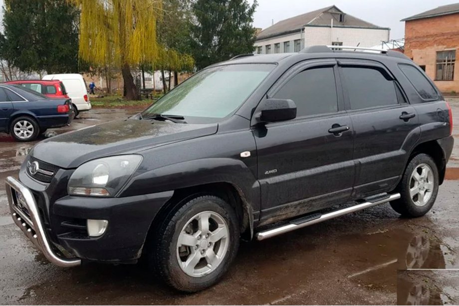 Kia Sportage 2004–2010 Bočne zaščitne cevi (2 kos, nerjavno jeklo) Fotografija 1
