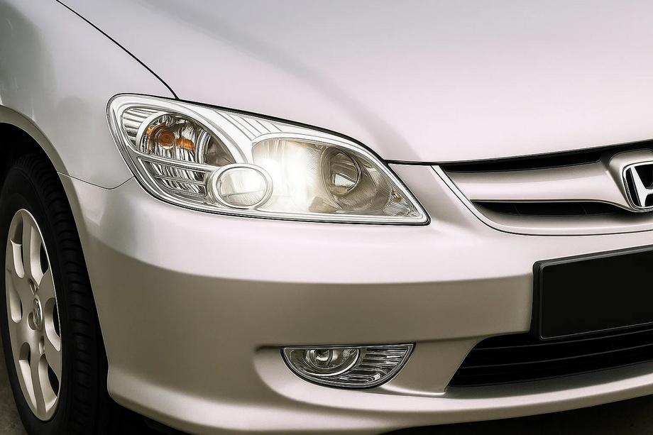 Honda Civic Sedan VII 2001–2006 Okrasni pokrovi žarometov (2 kosa, plastika) Fotografija 1
