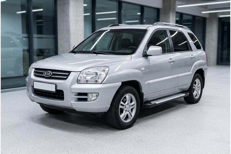 Kia Sportage 2004–2010 Stranske stopnice Allmond Grey (2 kosa, aluminij) Fotografija 1