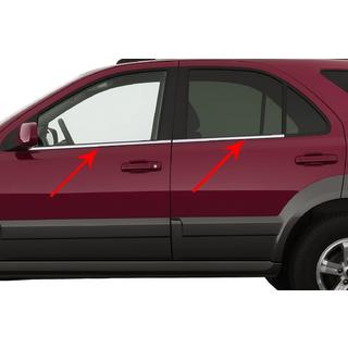 Okenske obrobe (4 kosi, nerjavno jeklo) Kia Sorento I BL 2002–2009 fotografija 1