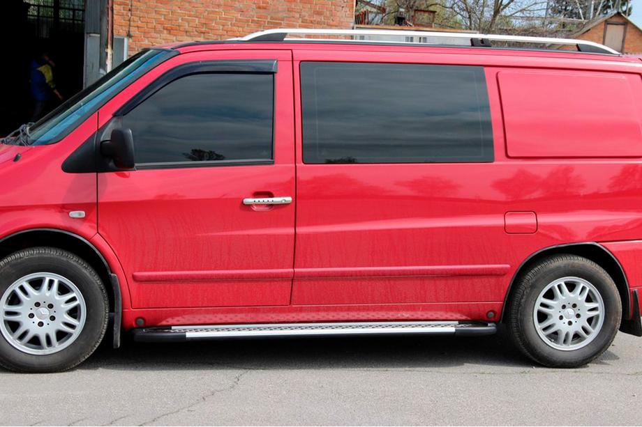 Mercedes Vito W638 1996–2003 Stranske stopnice Allmond Grey (2 kosa, aluminij) Fotografija 5