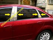 Fiat Linea 2006–2018 Okrasne letve stebričkov vrat (6 kos, nerjavno jeklo) fotografija 2