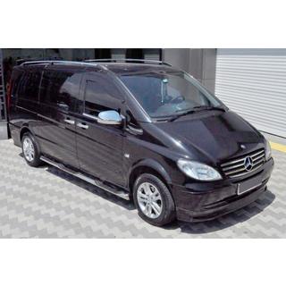 Bočne zaščitne cevi (2 kos, nerjavno jeklo) Mercedes Vito W639 2004–2014 fotografija 1