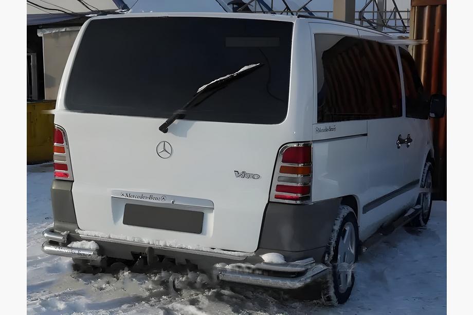 Mercedes Vito W638 1996–2003 Kromirani pokrovi za stop luči (2 kosa, nerjaveče jeklo) Fotografija 1
