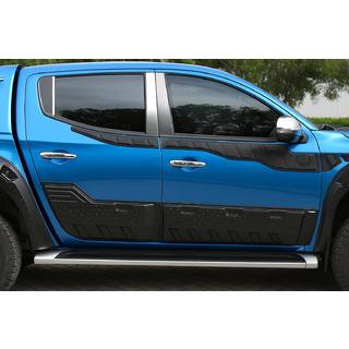 Okrasne letve stebričkov vrat (6 kos, nerjavno jeklo) Mitsubishi L200 2006–2015 fotografija 1