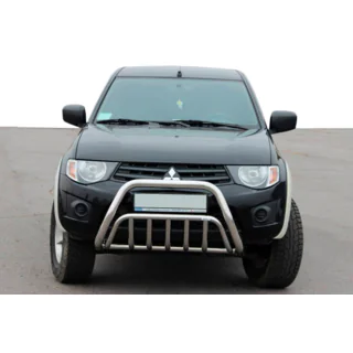 Sprednji zaščitni lok (nerjavno jeklo) Mitsubishi L200 2006–2015 fotografija 1