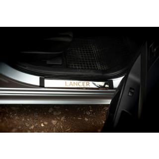 Zaščitne letve pragov (Carmos, 4 kosi, nerjavno jeklo) Mitsubishi Lancer X 2008– fotografija 1