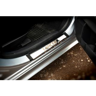 Zaščitne letve pragov (Carmos, 4 kosi, nerjavno jeklo) Mitsubishi Lancer X 2008– fotografija 2