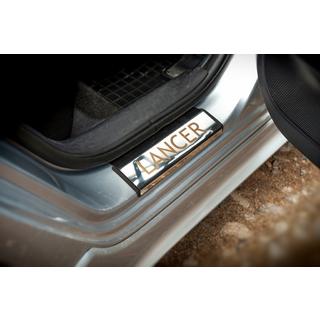 Zaščitne letve pragov (Carmos, 4 kosi, nerjavno jeklo) Mitsubishi Lancer X 2008– fotografija 4