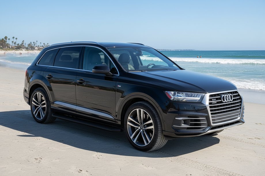 Audi Q7 2015–2026 Stranski pragovi Tayga Black (2 kos, aluminij) Image