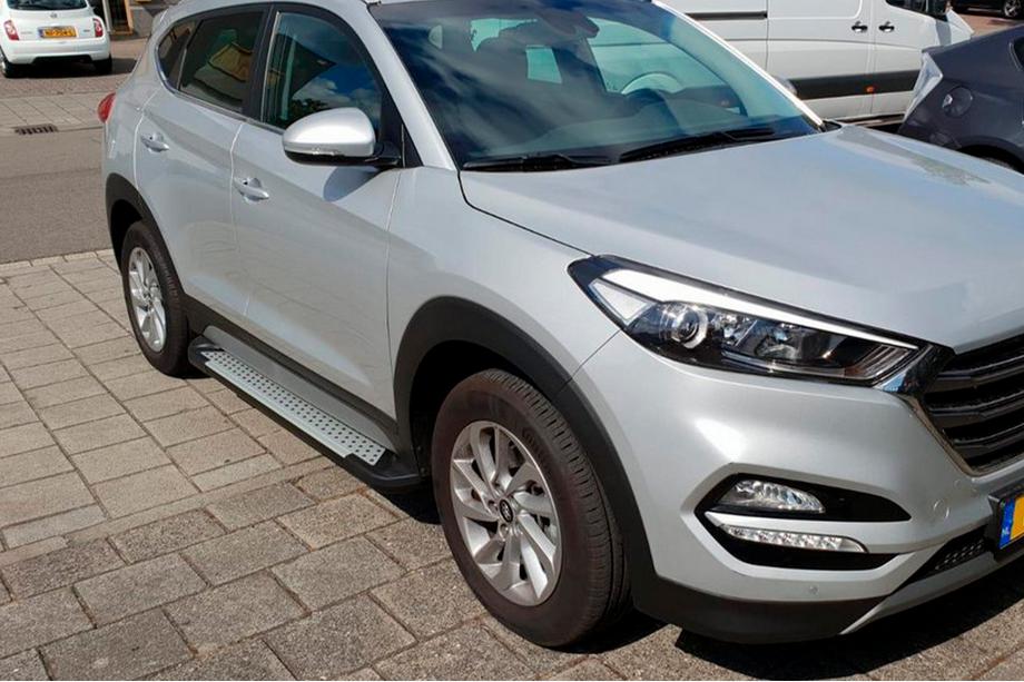 Hyundai Tucson TL 2016–2021 Stranske stopnice Allmond Grey (2 kosa, aluminij) Image